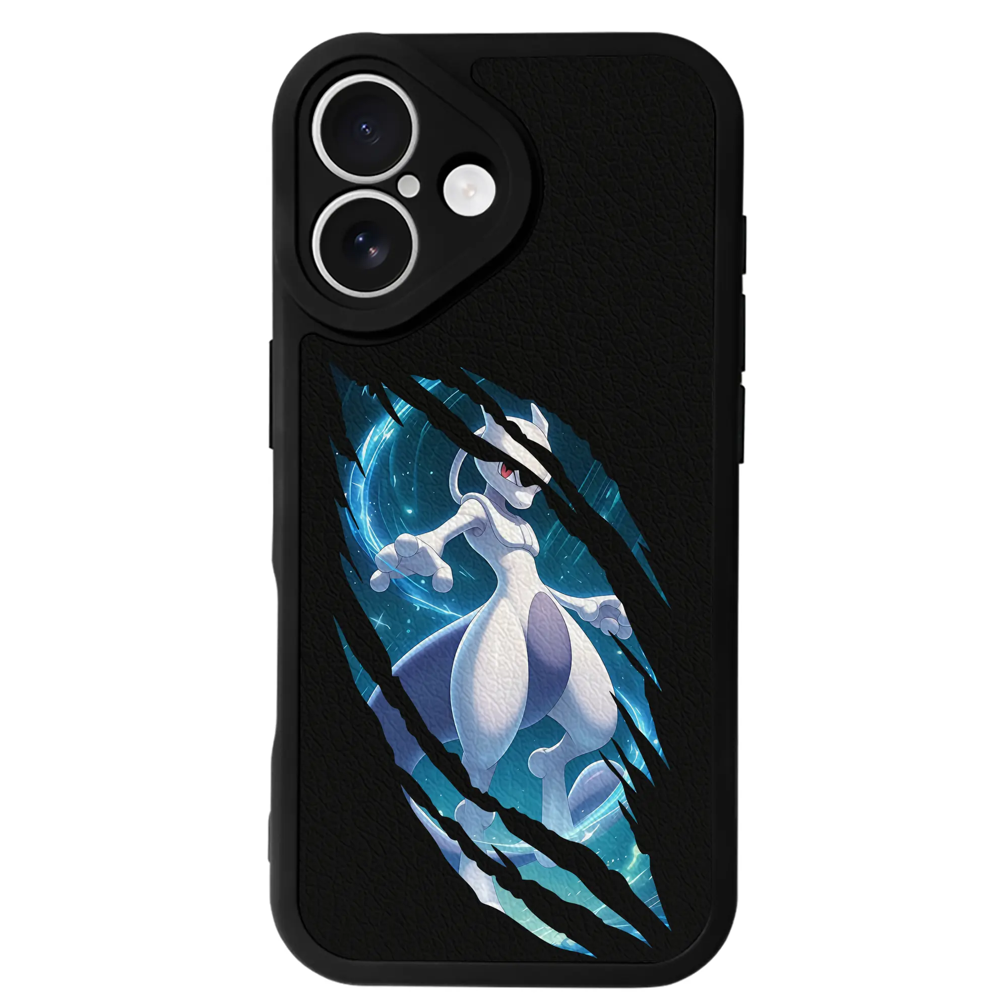 ポケモン グッズ,ミュウツー - IPhone 16シリーズ対応 ・ シリコンスマホケース ・ レザー調 ・ 高精度フィット ・ 耐衝撃 ・ ワイヤレス充電対応 ・ 精密カット